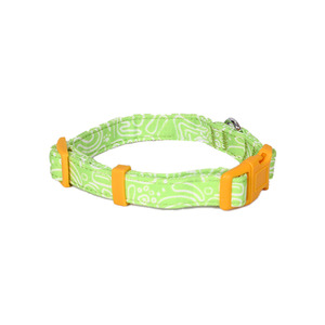 Latipaw Collar Verde con Amarillo para Perro, Mediano