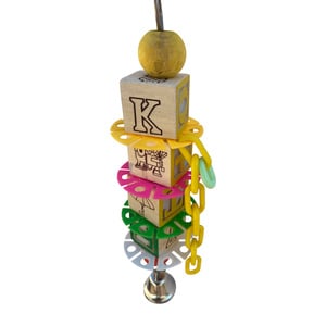 A&E Happy Beaks Juguete para Ave Pequeños Bloques de Aprendizaje A&E Happy Beaks Juguete para Ave Pequeños Bloques de Aprendizaje
