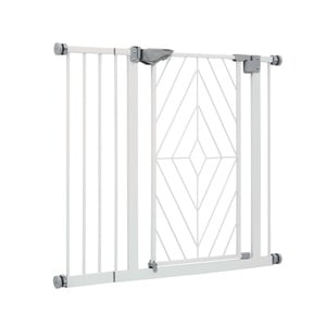EveryYay Reja Ajustable de Metal con Diseño Moderno para Perro, Blanco