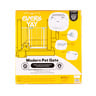 EveryYay Reja Ajustable de Metal con Diseño Moderno para Perro, Blanco EveryYay Reja Ajustable de Metal con Diseño Moderno para Perro, Blanco