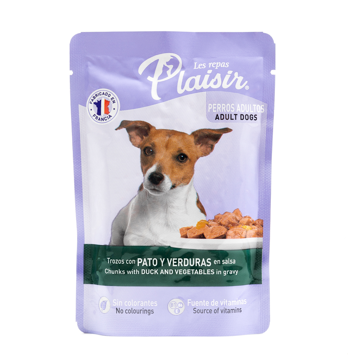 Les Repas Plaisir Alimento Natural Húmedo Receta Pato y Verduras para Perro Adulto, 100 g
