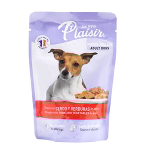 Les Repas Plaisir Alimento Natural Húmedo Receta Cerdo y Verduras para Perro Adulto, 100 g Les Repas Plaisir Alimento Natural Húmedo Receta Cerdo y Verduras para Perro Adulto, 100 g