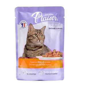 Les Repas Plaisir Alimento Natural Húmedo Receta Pollo en Salsa para Gato Adulto, 85 g Les Repas Plaisir Alimento Natural Húmedo Receta Pollo en Salsa para Gato Adulto, 85 g