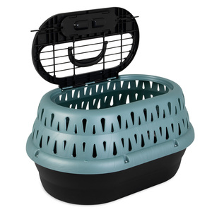 Petmate Transportadora Rígida de Plástico con Acceso Superior para Gato, Verde