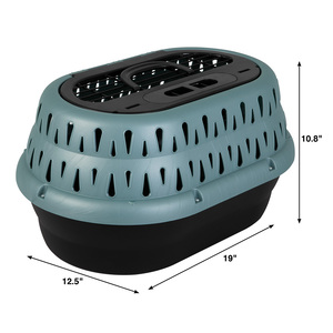 Petmate Transportadora Rígida de Plástico con Acceso Superior para Gato, Verde