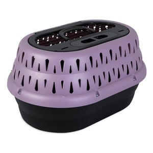 Petmate Transportadora Rígida de Plástico con Acceso Superior para Gato, Morado Petmate Transportadora Rígida de Plástico con Acceso Superior para Gato, Morado
