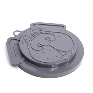 Petmate Tapa de Silicón para Latas Diseño Cara de Perro para Perro, Gris