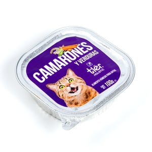 Tiër Alimento Húmedo en Paté Receta Camarón y Verduras para Gato Adulto, 100 g