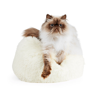 EveryYay Cama Ortopédica Afelpada con Diseño Acogedor para Gato, Gris