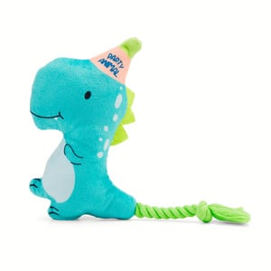 Petco Juguete Suave Diseño Dino Fiesta con Squeaker para Perro, Chico