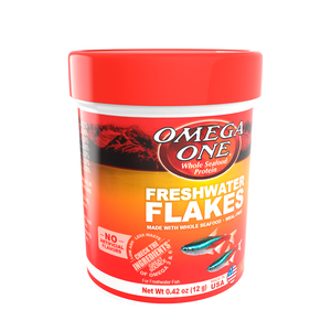 Omega One Freshwater Flakes Alimento para Peces de Agua Dulce, 12 g