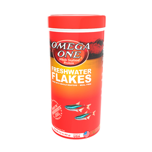 Omega One Freshwater Flakes Alimento para Peces de Agua Dulce, 62 g