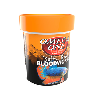 Omega One Premio Bloodworm para Peces Betta, 3 g