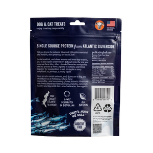 Polkadog Atlantic Silverside Premios Naturales de Sardina para Perro y Gato, 71 g