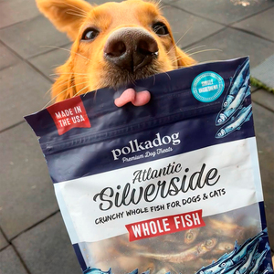 Polkadog Atlantic Silverside Premios Naturales de Sardina para Perro y Gato, 71 g