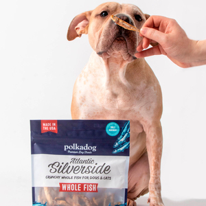 Polkadog Atlantic Silverside Premios Naturales de Sardina para Perro y Gato, 71 g