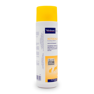 Virbac Ketochlor SIS Shampoo Terapéutico Limpiador y Antiséptico para Perro y Gato, 250 ml