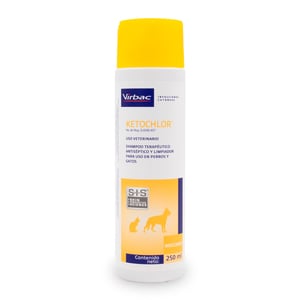 Virbac Ketochlor SIS Shampoo Terapéutico Limpiador y Antiséptico para Perro y Gato, 250 ml Virbac Ketochlor SIS Shampoo Terapéutico Limpiador y Antiséptico para Perro y Gato, 250 ml