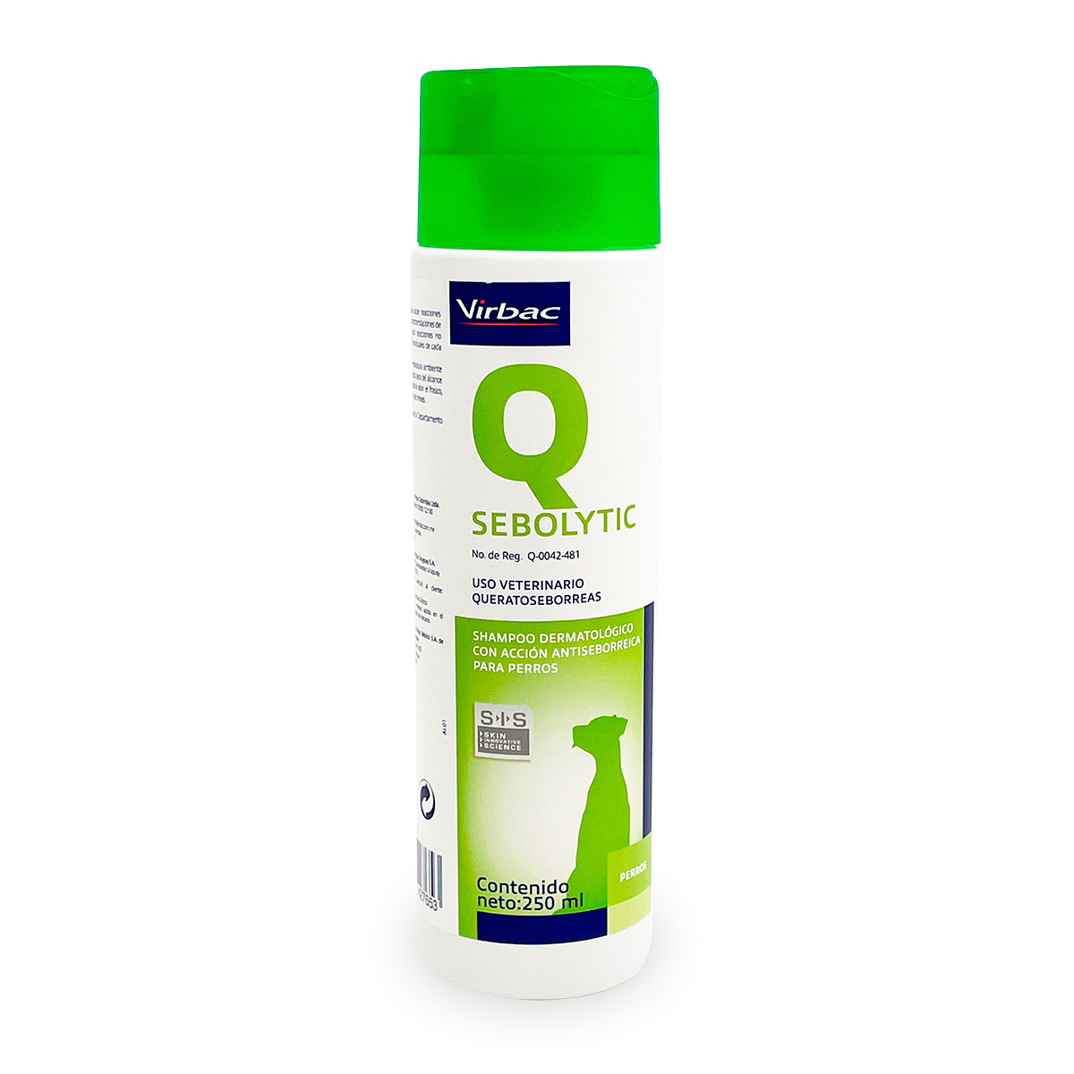 Virbac Sebolytic SIS Shampoo Dermatológico con Acción Antiseborreica para Perros, 250 ml