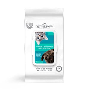 RoyalPow Toallitas Húmedas Limpiadoras para Perro y Gato, 24 Piezas RoyalPow Toallitas Húmedas Limpiadoras para Perro y Gato, 24 Piezas