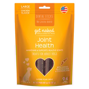 Get Naked Sticks Dentales + Soporte Articular para Perro Adulto Raza Grande, 187 g Get Naked Sticks Dentales + Soporte Articular para Perro Adulto Raza Grande, 187 g
