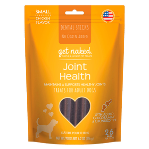 Get Naked Sticks Dentales + Soporte Articular para Perro Adulto Raza Pequeña, 175 g