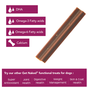 Get Naked Sticks Dentales + Formula Desarrollo Mental para Cachorro Raza Pequeña, 175 g