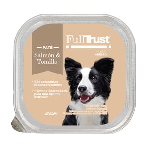 FullTrust Alimento Húmedo Receta Salmón y Tomillo para Perro Adulto, 100 g FullTrust Alimento Húmedo Receta Salmón y Tomillo para Perro Adulto, 100 g