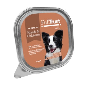 FullTrust Alimento Húmedo Receta Hígado y Chícharos para Perro Adulto, 100 g