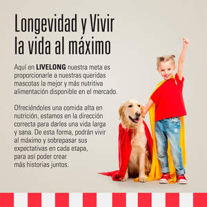 Livelong Healthy & Strong Alimento Natural Húmedo Receta Pollo, Res & Sardina para Cachorro, 354 g