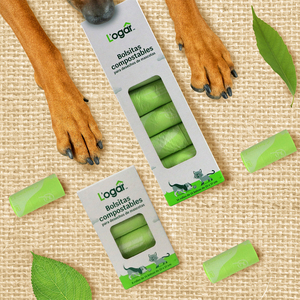 L'ogar Bolsas Compostables para Desechos de Perro, 240 Bolsas