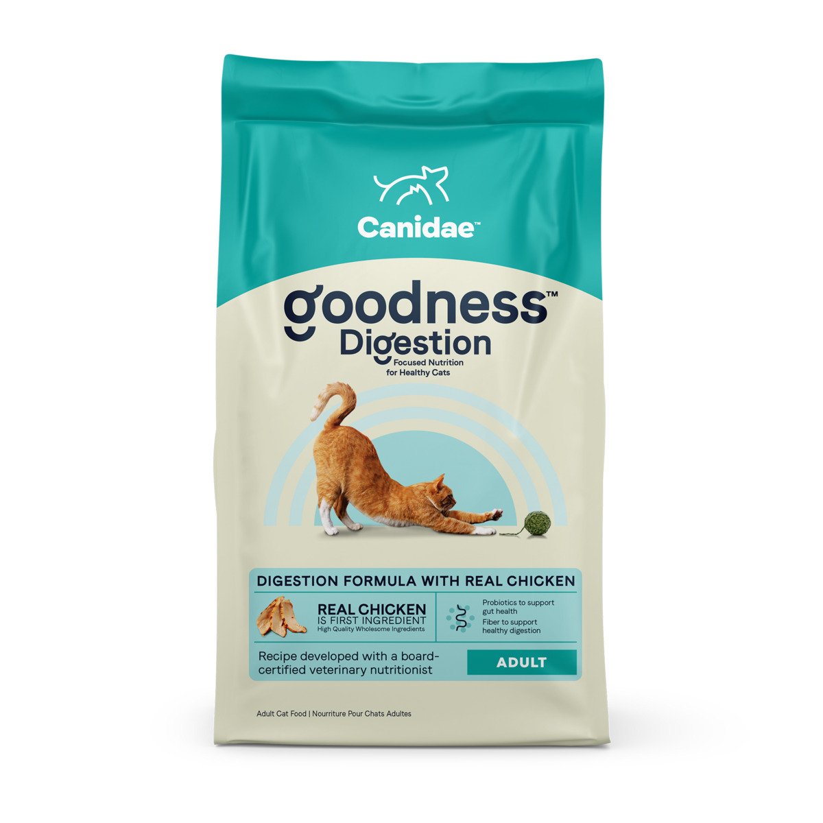 Canidae Goodness Digestion Alimento Seco Natural Salud Digestiva para Gato Adulto Receta Pollo, 4.5 kg