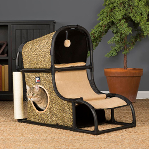 Prevue Catville Loft Mueble Rascador con Diseño de Guarida para Gato, Multicolor