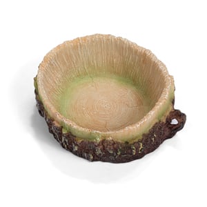 Petco Plato en Forma de Tronco de Diámetro para Reptil, 5 cm de Alto x 12.7 cm