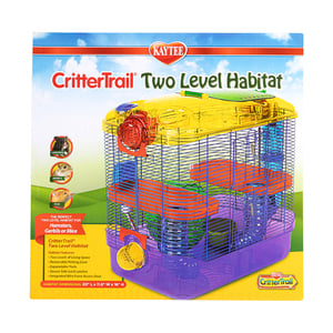 Kaytee CritterTrail Hábitat de 2 Niveles para Pequeñas Mascotas, MultiColor