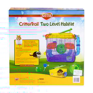 Kaytee CritterTrail Hábitat de 2 Niveles para Pequeñas Mascotas, MultiColor