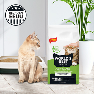 World's Best Comfort Care Arena Natural Aglutinante Sin Fragancia para Gato, 6.8 kg