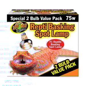 Zoo Med Repti Basking Paquete de 2 Lámparas Calefactoras, 75 Watts Zoo Med Repti Basking Paquete de 2 Lámparas Calefactoras, 75 Watts