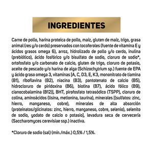 Pro Plan Optiprebio Alimento Seco para Gato Adulto Receta Pollo, 3 kg