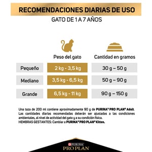 Pro Plan Optiprebio Alimento Seco para Gato Adulto Receta Pollo, 3 kg