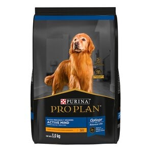 Pro Plan Active Mind Optiage Alimento Perro Senior Raza Mediana / Grande  Receta Pollo, 3 kg Pro Plan Active Mind Optiage Alimento Perro Senior Raza Mediana / Grande  Receta Pollo, 3 kg