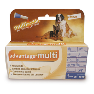 Advantage Multi Pipeta Antiparasitaria Interna y Externa para Perro, 25 a 40 kg Advantage Multi Pipeta Antiparasitaria Interna y Externa para Perro, 25 a 40 kg