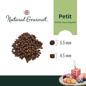 Natural Gourmet Alimento Natural para Perro Adulto Raza Pequeña Receta Carne y Frutos del Bosque, 3 kg