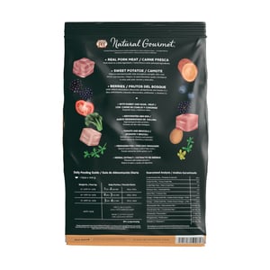 Natural Gourmet Alimento Natural para Perro Adulto Raza Mediana/Grande Receta Carne y Frutos del Bosque, 15 kg