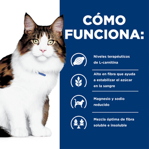 Hill's Prescription Diet w/d Alimento Seco Control de Peso/Diabetes para Gato Adulto, 3.9 kg