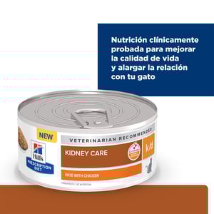 Hill's Prescription Diet k/d Alimento Húmedo Cuidado Renal para Gato Adulto, 156 g