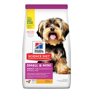 Hill's Science Diet Small Paws Alimento Seco para Perro Adulto Raza Pequeña Receta Pollo y Arroz, 2.04 kg
