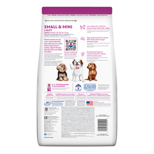 Hill's Science Diet Small & Mini Light Alimento para Perro Adulto Raza Pequeña y Mini, 2 kg