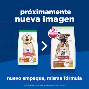 Hill's Science Diet Puppy Large Breed Alimento  para Cachorro Raza Grande Receta Pollo, 12.5 kg