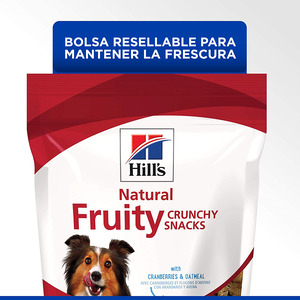 Hill's Science Diet Fruity Snacks Premios Crujientes para Perro Receta Arándano y Avena, 230 g